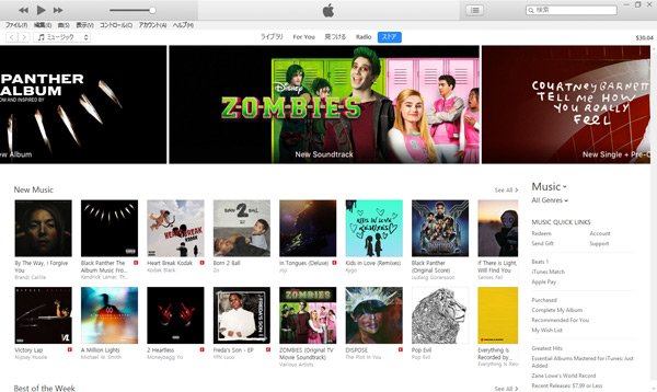 iTunesミュージックストア